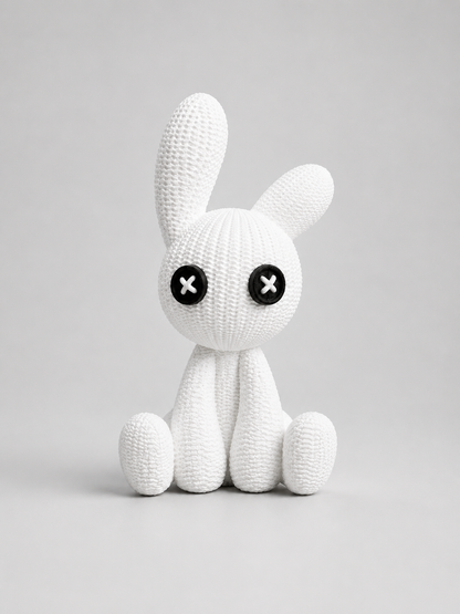 KNITTED STYLE WHITE BUNNIE